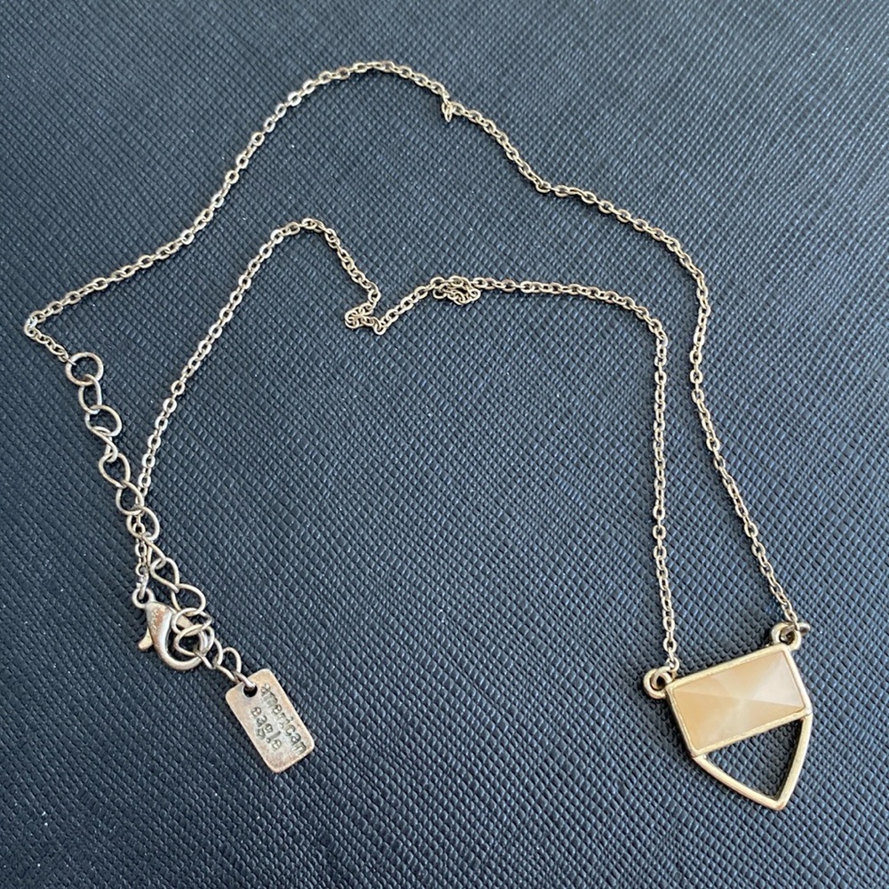 Triangle pendant gold tone necklace AMERICAN EAGLE